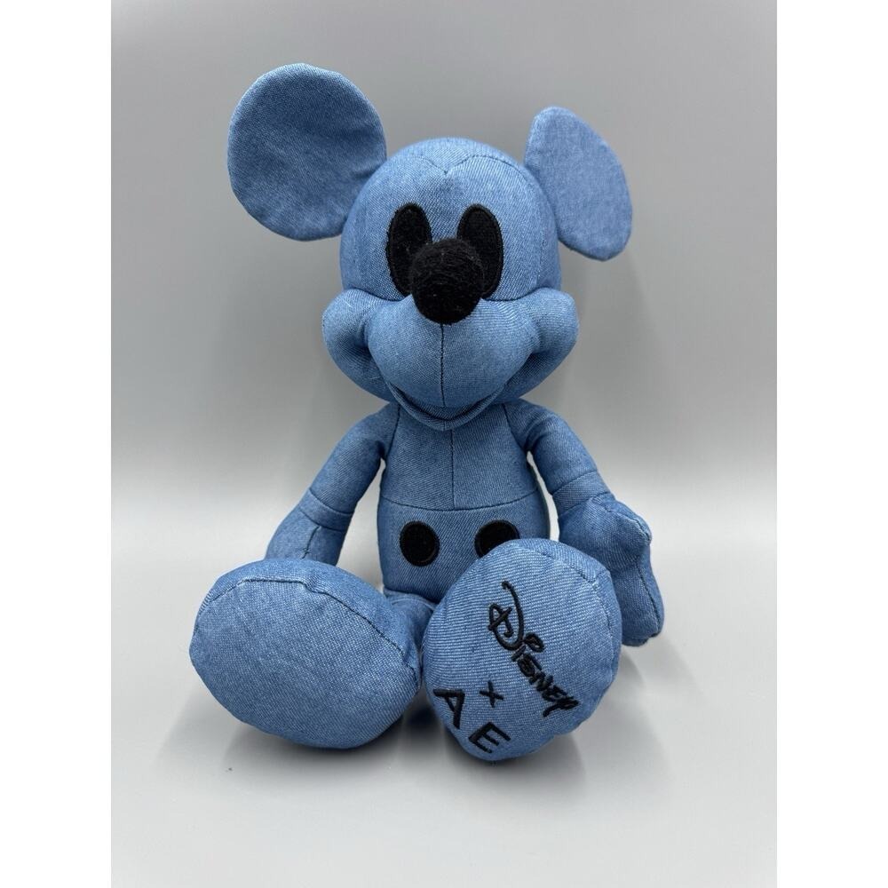 Disney Mickey Mouse X AE American Eagle Blue Denim Special Edition Plush 12"